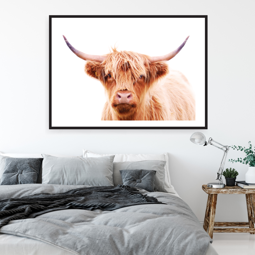 Design Mondo Scottish Highland Cow Printed Wall Art